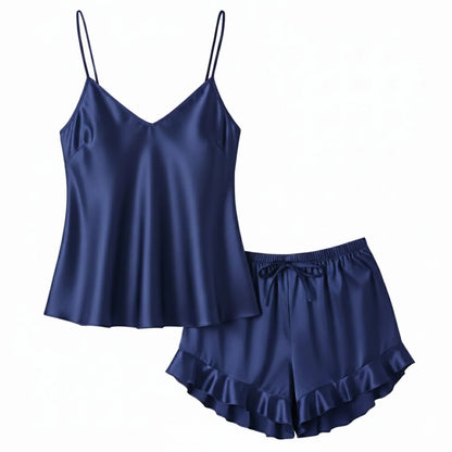 Silky Slip and Shorts Set