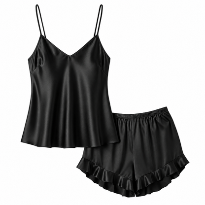 Silky Slip and Shorts Set