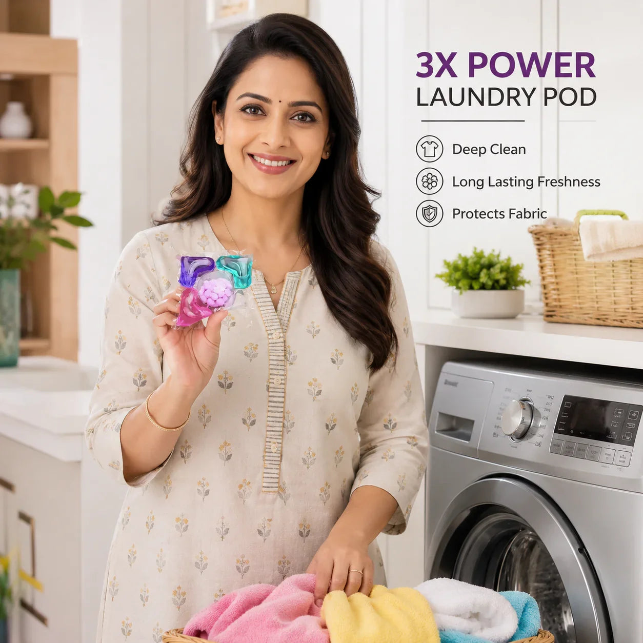 5 in 1 Laundry Power Detergent Pods (Pack of 30)